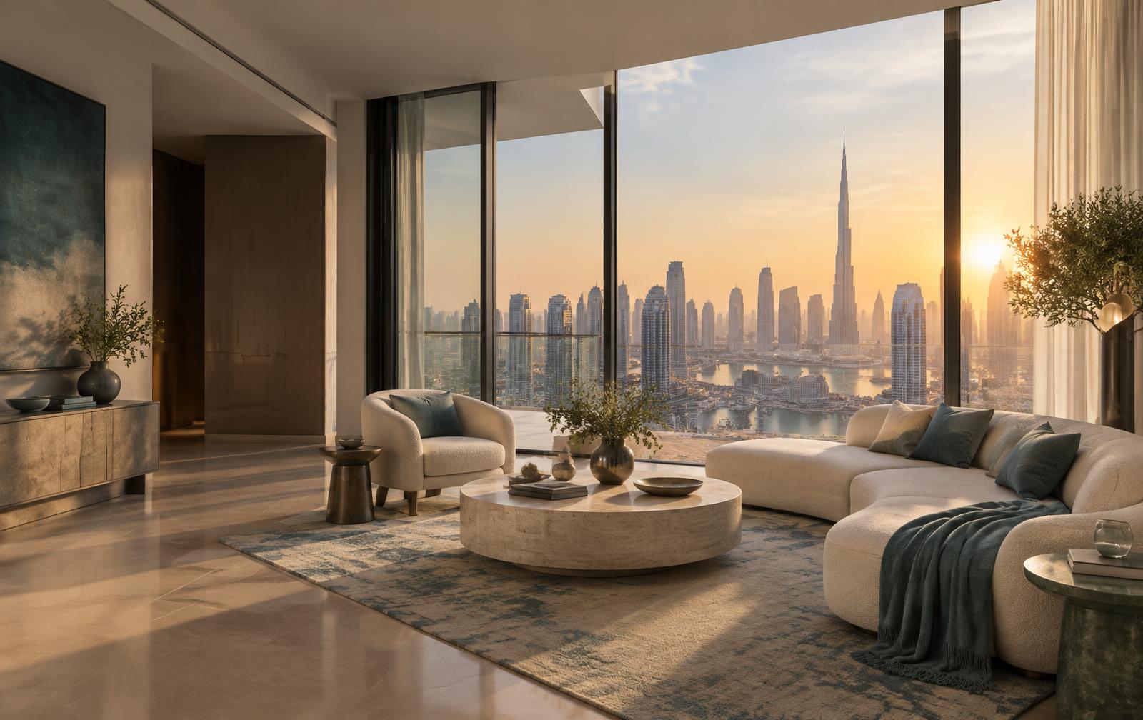 Luxe appartement met uitzicht over de skyline van Dubai